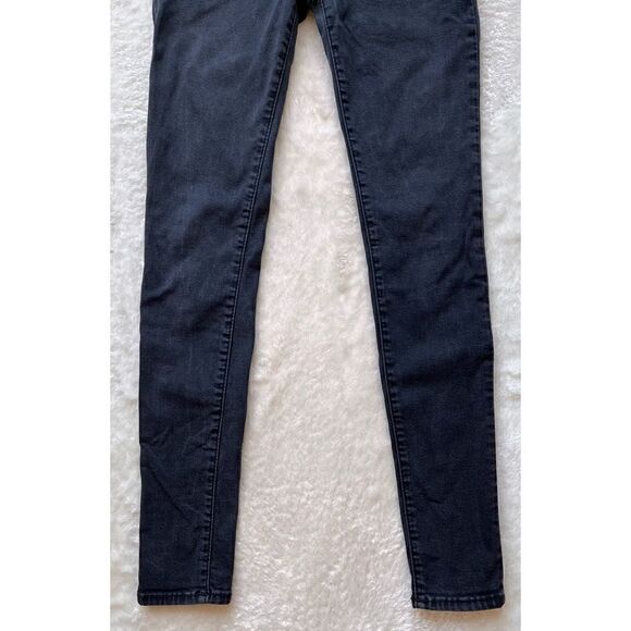 True Religion Halle Mid-Rise Super Skinny Faded Black Jeans with Flaps, Size 25 - Picture 11 of 16